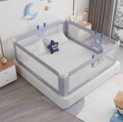 3-Side Baby Bed Rail Guard – Foldable Safety Bed Fence