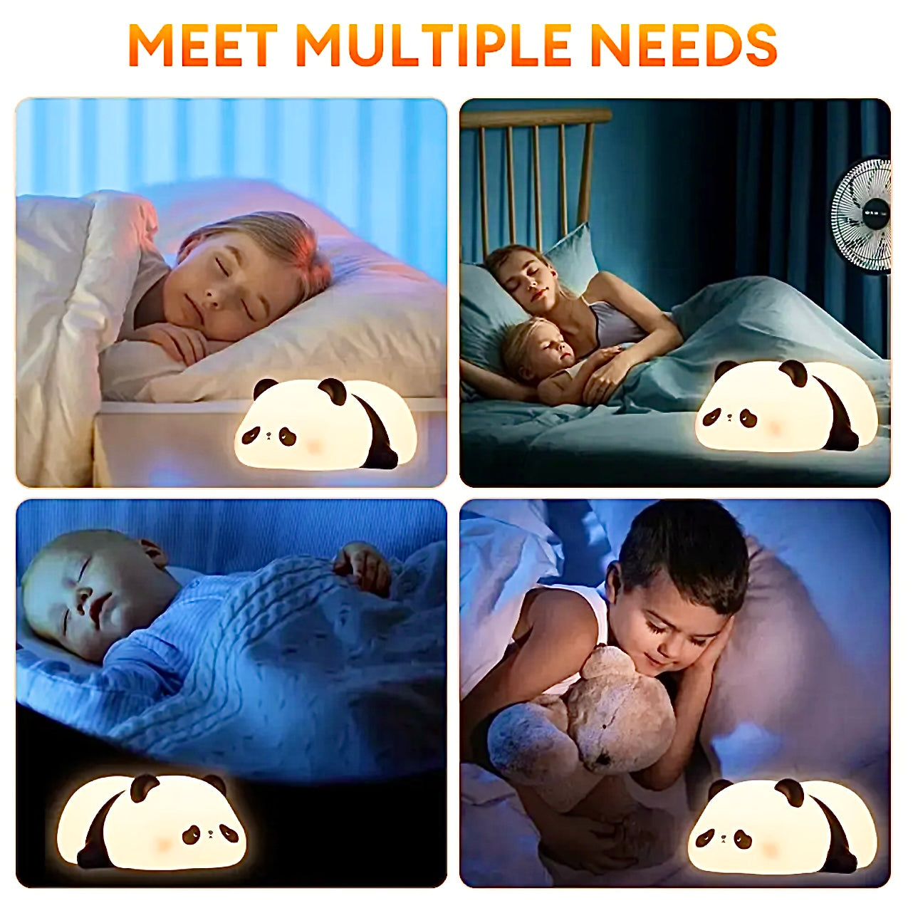 Sleepy Panda Silicone Night Light