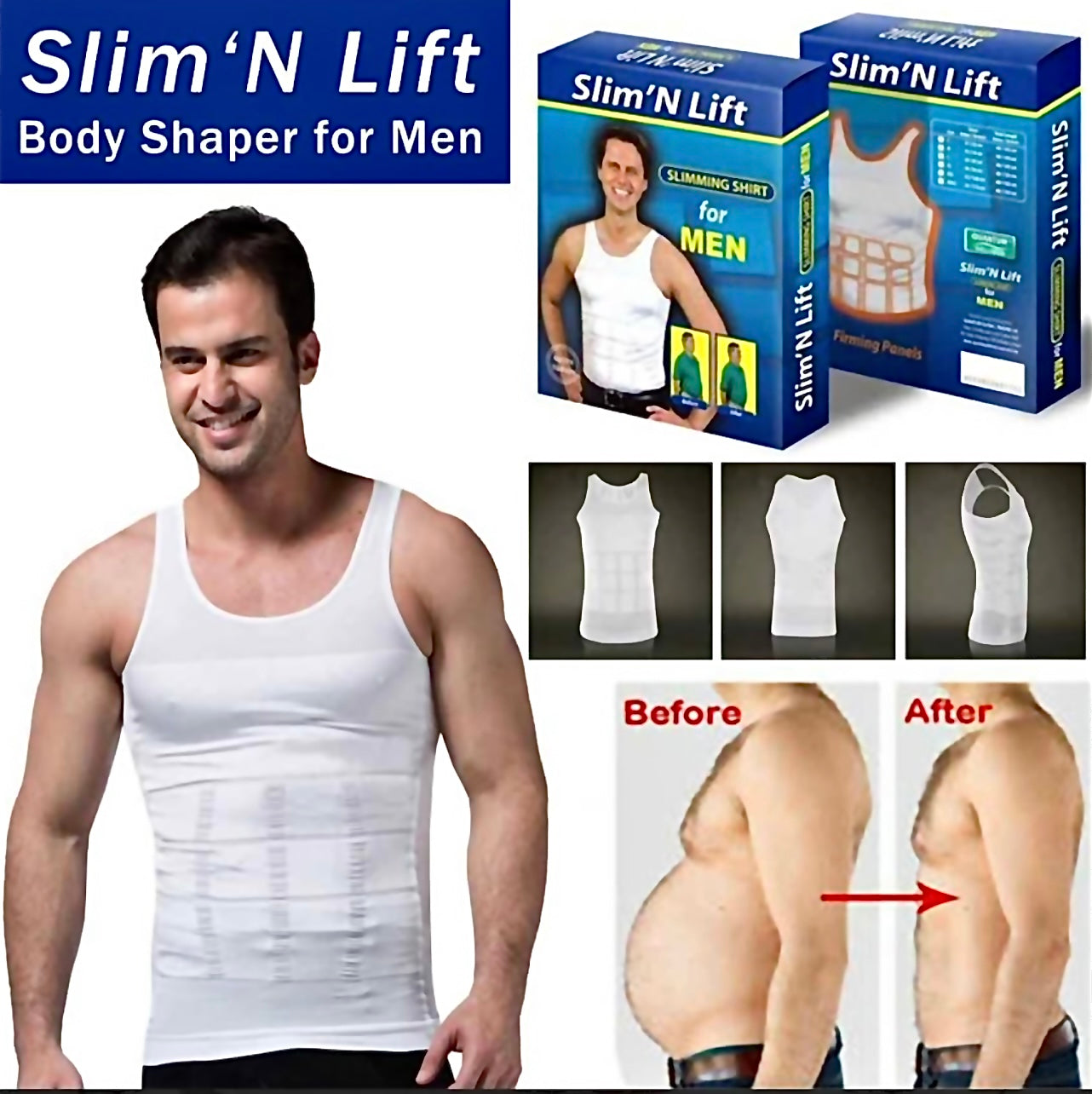 SlimFit Men's Body Shaper Vest