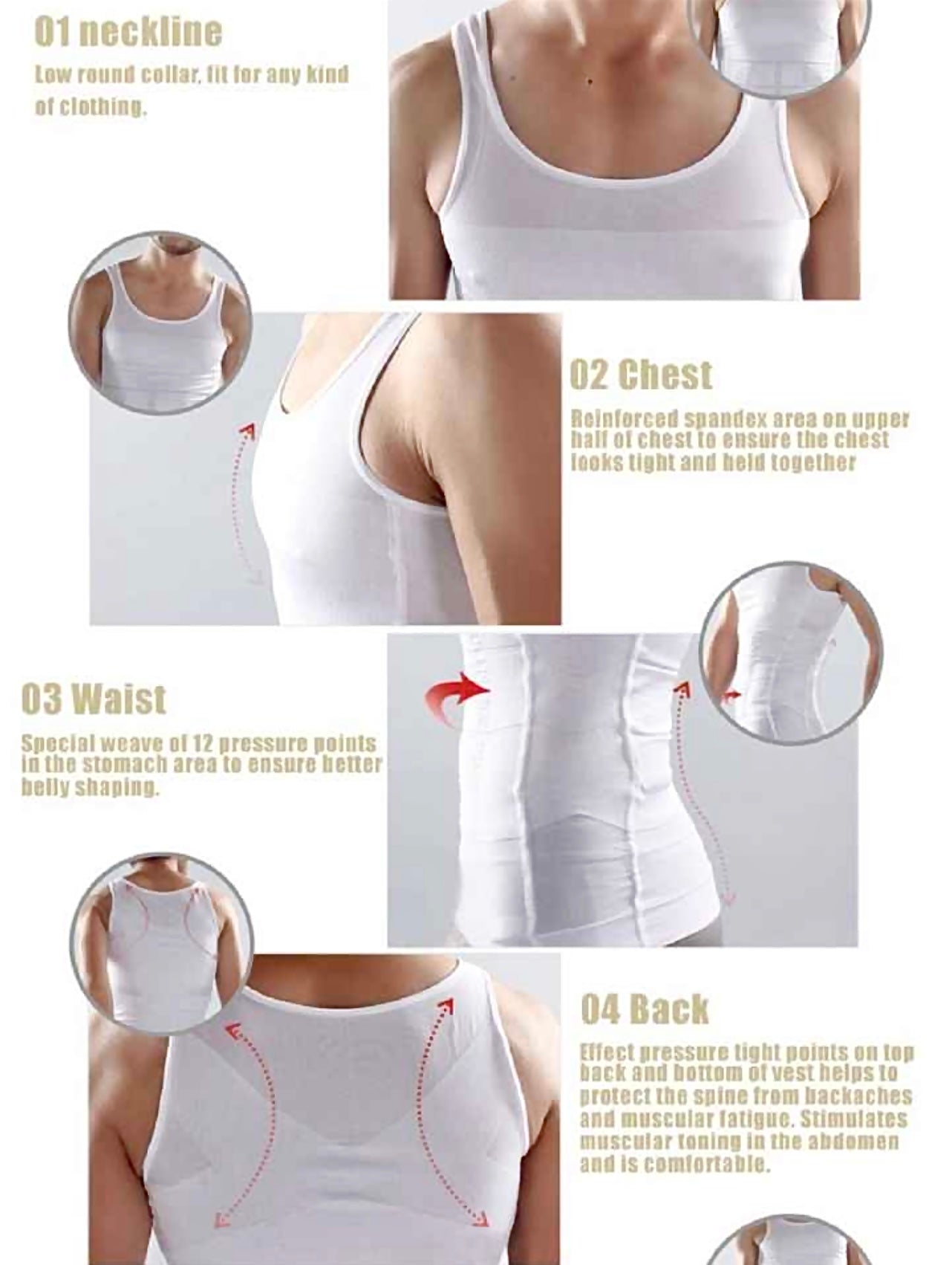SlimFit Men's Body Shaper Vest