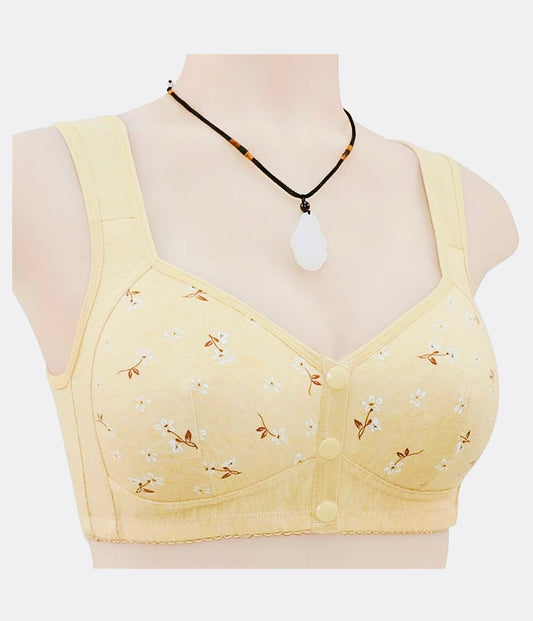 Wireless Daisy Front Closure Bra for Women