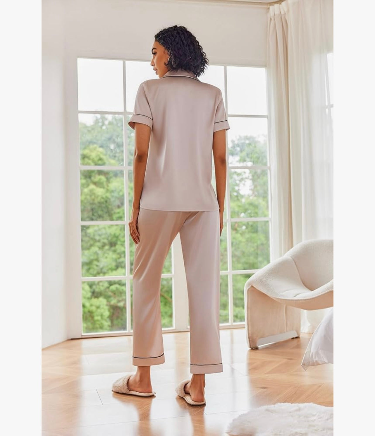 Luxe Imported Classic Silk Pajama Set (2-Piece)