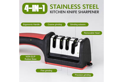 4-in-1 Adjustable Kitchen Knife Sharpener