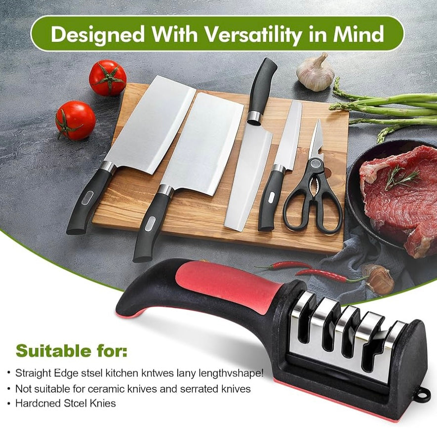 4-in-1 Adjustable Kitchen Knife Sharpener
