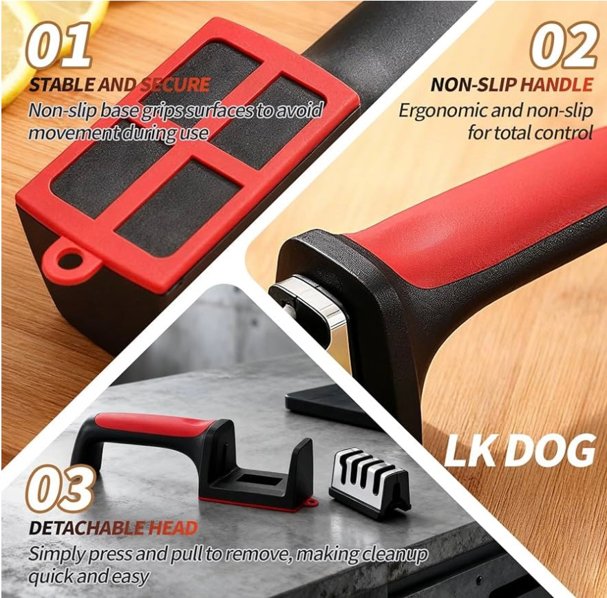 4-in-1 Adjustable Kitchen Knife Sharpener