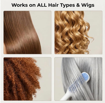 Self-Cleaning Hair Brush with One-Click Cleaning