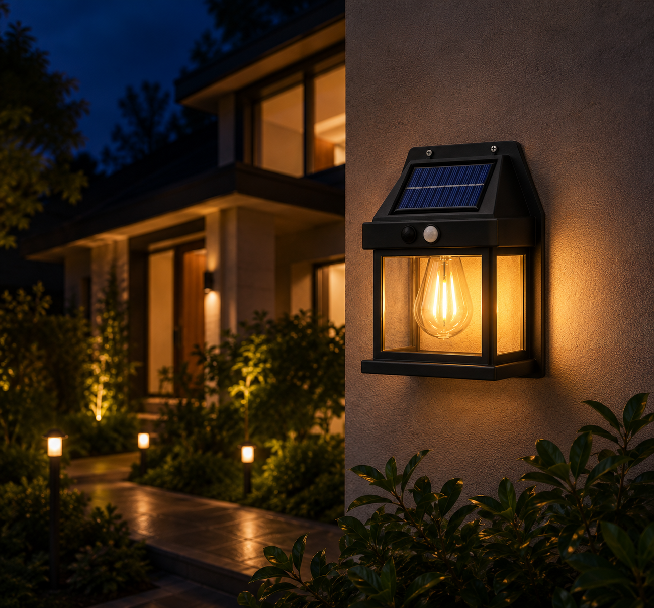 Solar Motion Sensor Wall Lamp