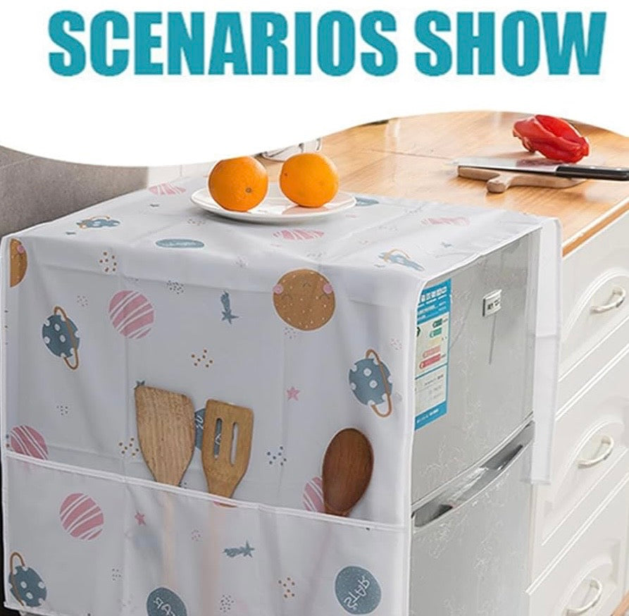 Fridge cover with both sides pockets