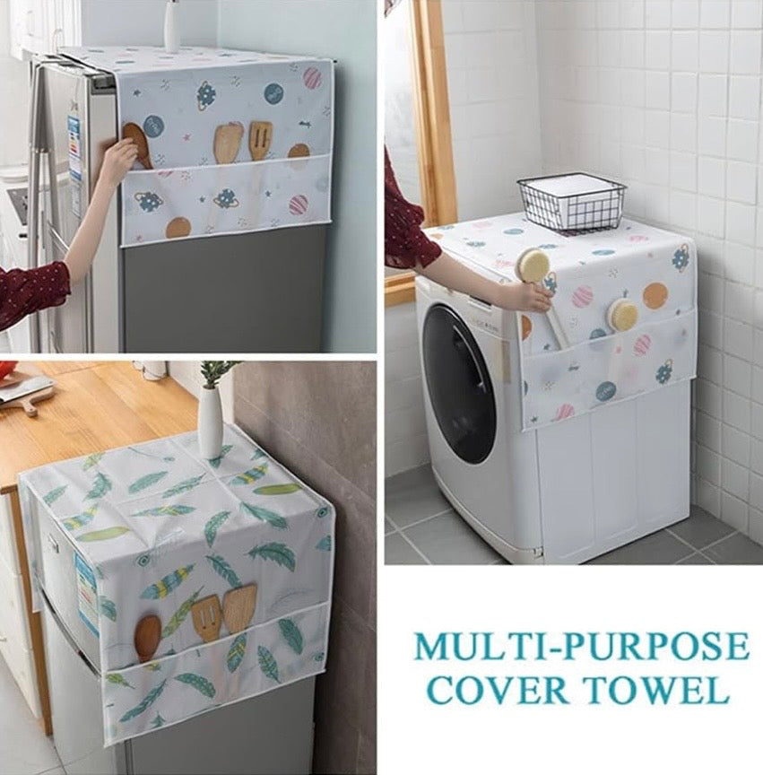 Fridge cover with both sides pockets
