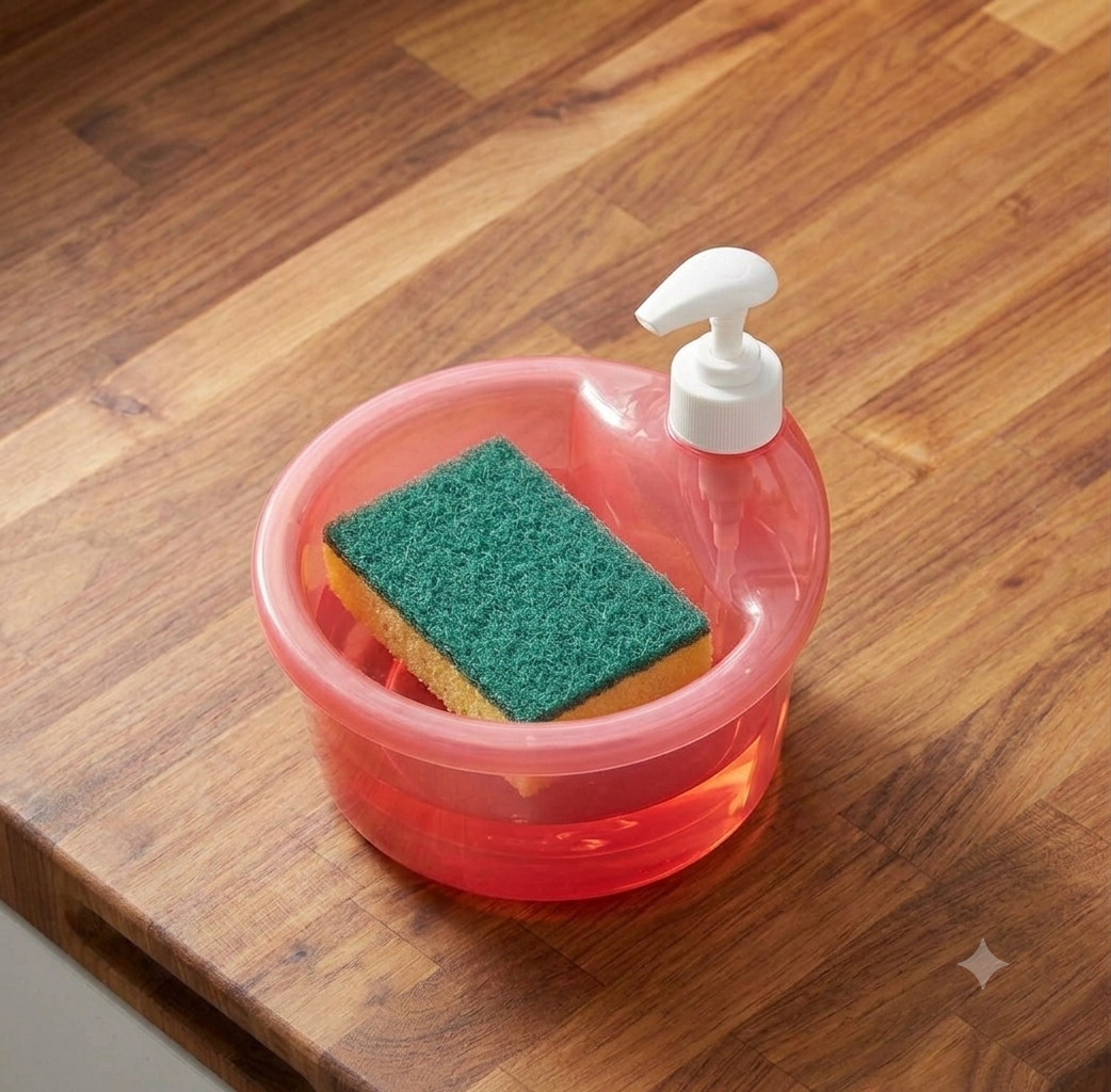 2-in-1 Kitchen Soap Dispenser with Sponge Holder