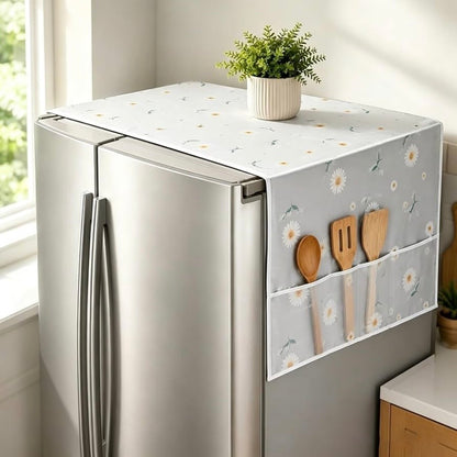 Fridge cover with both sides pockets