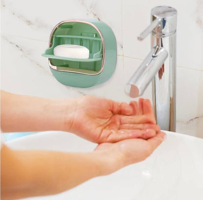 Luxury Wall-Mounted Soap Holder with Protective Cover