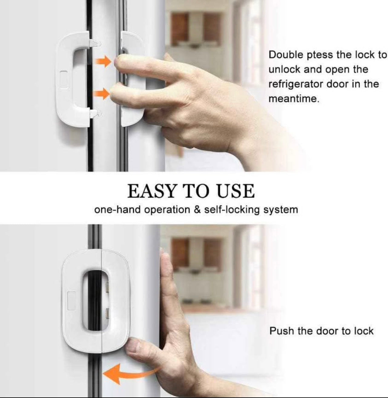 Multi-Purpose Refrigerator & Cabinet Safety Lock