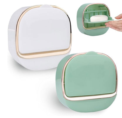 Luxury Wall-Mounted Soap Holder with Protective Cover