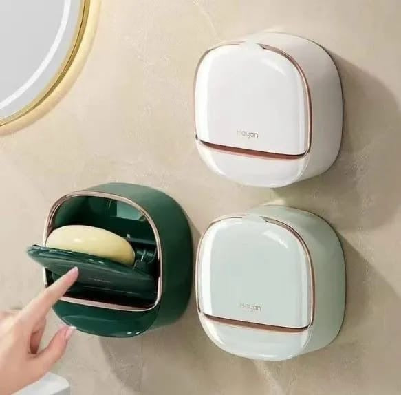 Luxury Wall-Mounted Soap Holder with Protective Cover