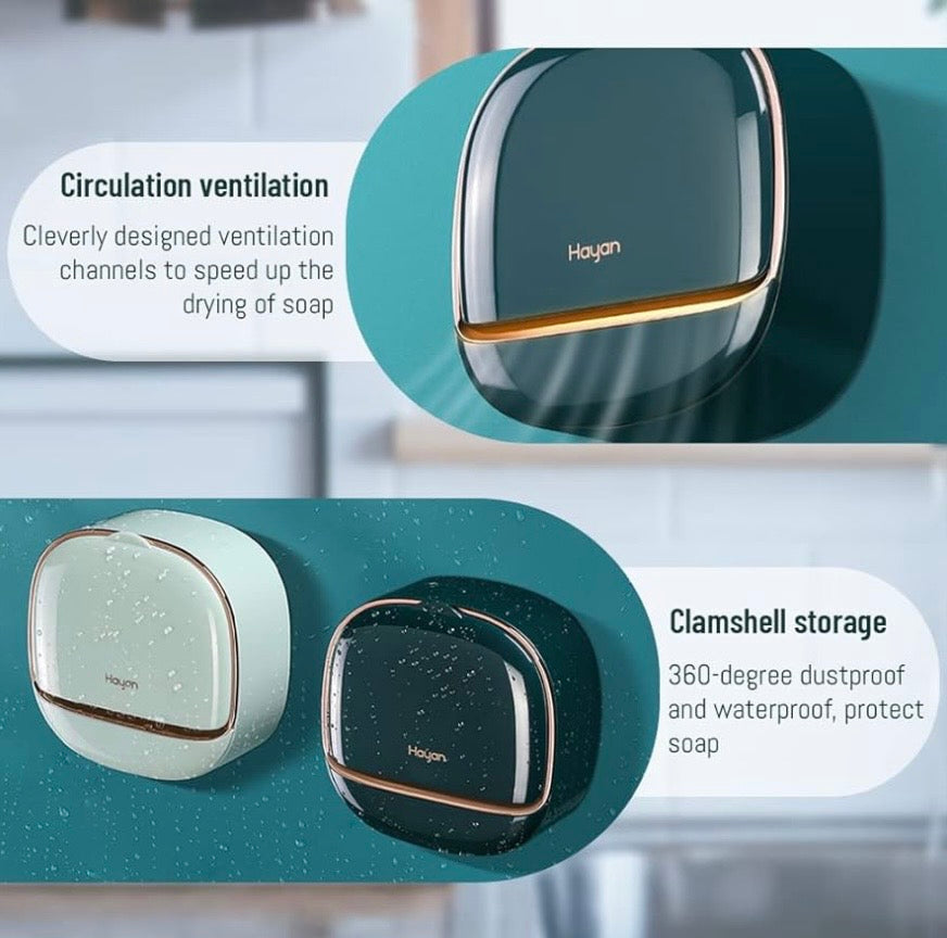 Luxury Wall-Mounted Soap Holder with Protective Cover