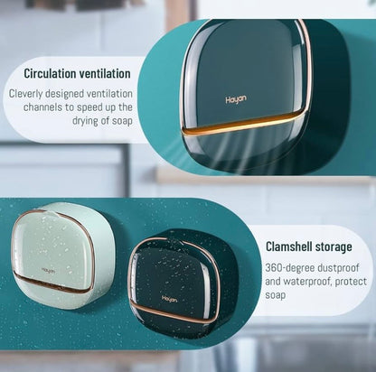 Luxury Wall-Mounted Soap Holder with Protective Cover